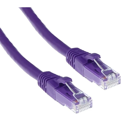 Afbeelding van ACT Paarse 0,5 meter U/UTP CAT6 patchkabel snagless met RJ45 connectoren IS1700