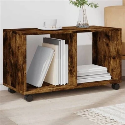 Afbeelding van vidaXL Rolkast 72x33x42,5 cm bewerkt hout gerookt eikenkleurig