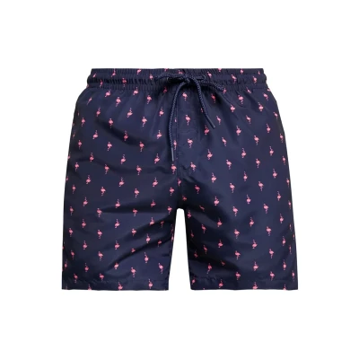 Afbeelding van Urban Classics Pattern Zwemshorts, Heren, Maat: Large, Dark blue/pink