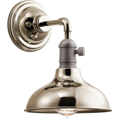 Afbeelding van Kichler LED Wandlamp Cobson 1X E27 Max 60W Dimbaar Natural Brass