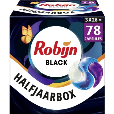 Afbeelding van 3x Robijn Wascapsules 3 in1 Black Velvet 26 stuks