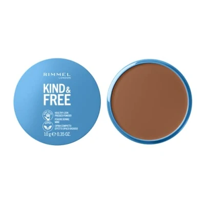 Afbeelding van 1+1 gratis: Rimmel KIND &amp; FREE Vegan Pressed Powder 050 Deep