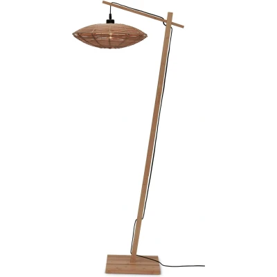 Afbeelding van GOOD&amp;MOJO Vloerlamp Tanami Bamboe/Rotan 63x40x150cm Bruin