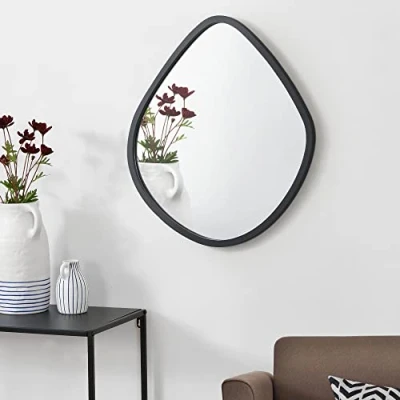Afbeelding van Spiegel Galatone hangend 64x60 cm zwart mat