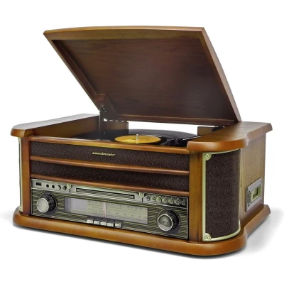 Afbeelding van Soundmaster NR560 Nostalgisch muziekcenter CD speler Cassettespeler Bluetooth USB