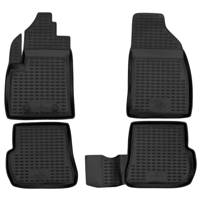 Afbeelding van WALSER XTR 75158 Vloermatset Rubber voor en achter Zwart Op maat gemaakt