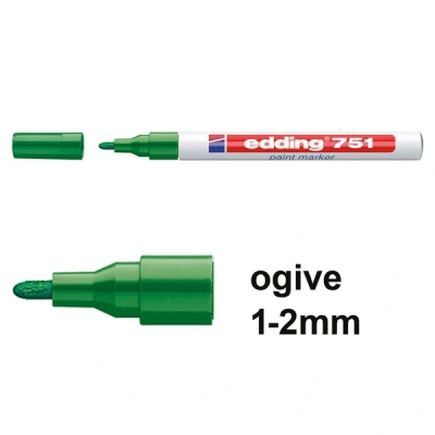 Image de edding marqueur peinture 751 paint marker, pointe ogive, Vert