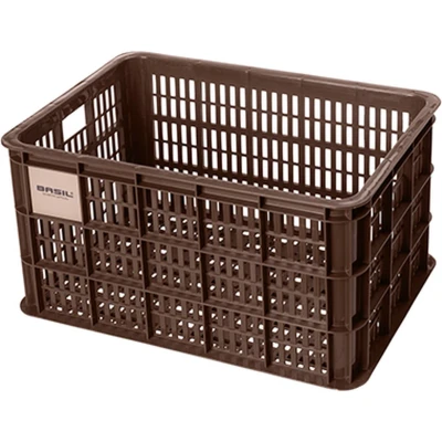 Afbeelding van Gerecyclede fietskrat Basil Crate L 40.0 liter 39 x 49 26 cm chocolate brown