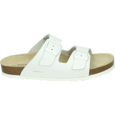 Afbeelding van Josef Seibel HERMINE 01 Dames slippers Kleur: Wit/beige Maat: 40