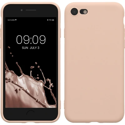 Afbeelding van kwmobile telefoonhoesje geschikt voor Apple iPhone SE (2022) / (2020) 8 7 Hoesje smartphone Precisie camera uitsnede In kokosmelk