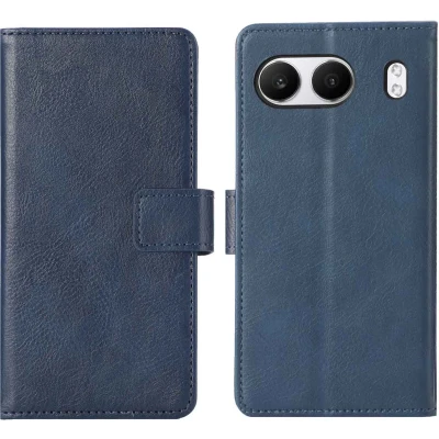 Afbeelding van imoshion Hoesje Geschikt voor OnePlus Nord 4 Met Pasjeshouder Luxe Bookcase Donkerblauw
