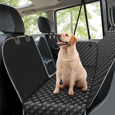 Afbeelding van Taygeer Autostoelhoes voor Honden, Honden met Gaasvenster en Zijflappen Hondenhangmat, Wasbaar Waterdicht Antislip Huisdier SUV Autostoelbeschermhoes, Hondenauto Hangmat op Reis Zwart