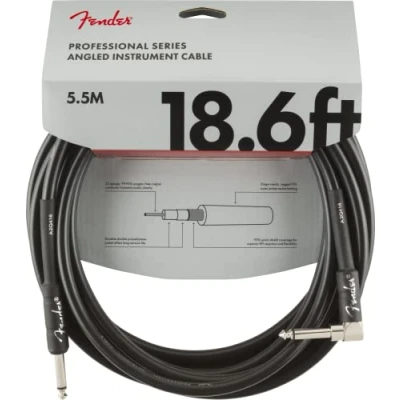 Afbeelding van Fender Professional Instrument Cable BLK 5,5 m Gitaarkabel