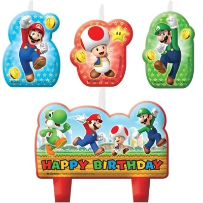 Afbeelding van Kaarsen set Super Mario 4 delig