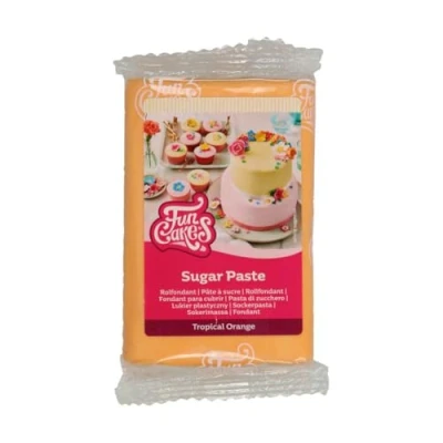 Afbeelding van FunCakes Rolfondant Tropical Oranje 250g Fondant voor Cupcakes en Taarten