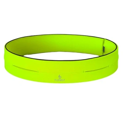 Afbeelding van FlipBelt Klassieke hardloopriem voor telefoon en kleine accessoires, trainingsriemtas dames heren, neongeel, XL, XL Neon geel, fluorescerend geel