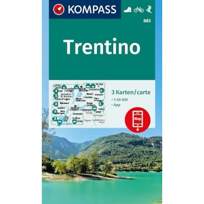 Afbeelding van KOMPASS Wanderkarten Set 683 Trentino (3 Karten) 1:50.000