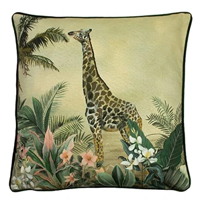 Afbeelding van Evans Lichfield Manyara kussen, fluweel, giraf, 43 x cm