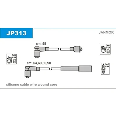 Afbeelding van JANMOR JP313 Bougiekabelset SUZUKI: SWIFT 2, Alto IV, Samurai Off Road