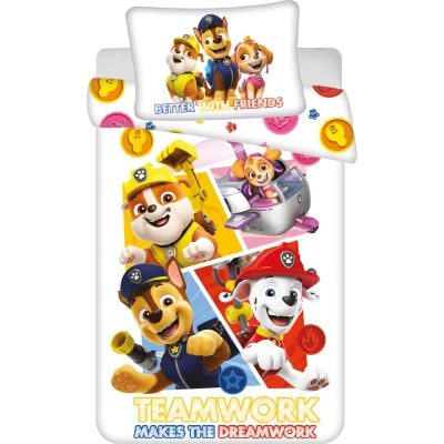 Afbeelding van PAW Patrol BABY Dekbedovertrek, Teamwork 135 x 100 + 40 60 cm Katoen