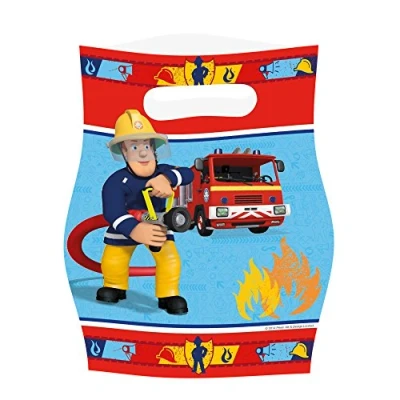 Afbeelding van Feestzakje Sam de Brandweerman blauw 8 stuks