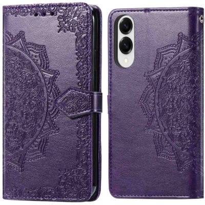 Afbeelding van imoshion Mandala Bookcase voor de Samsung Galaxy S25 Edge Paars