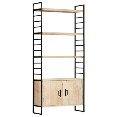 Afbeelding van Boekenkast met 4 schappen 80x30x180 cm massief mangohout