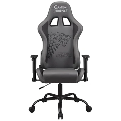 Afbeelding van Subsonic Game of Thrones Gaming bureaustoel, gamingstoel voor volwassenen, comfortabele zitting, geïntegreerde hoofdsteun, armleuningen en hoogte verstelbaar, ergonomische rugleuning, zwart
