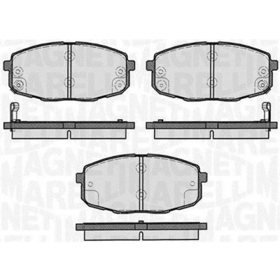 Afbeelding van MAGNETI MARELLI 363916060281 Remblokkenset Met akoestische slijtagewaarschuwing KIA: cee‘d II Sportswagon, Hatchback, I Hatchback