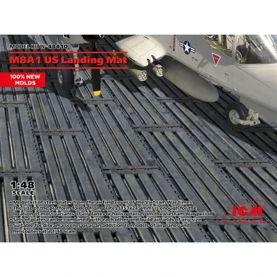 Afbeelding van 1:48 ICM 48410 M8A1 US Landing Mat 153x245mm Plastic Modelbouwpakket