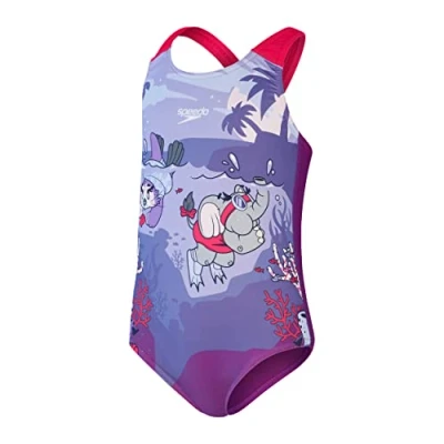Afbeelding van Speedo Leren Zwemmen Gedrukt Crossback Badpak Meisjes