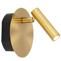 Afbeelding van Lucide JOLIJN Oplaadbare Bedlamp Accu/Batterij 10,2 cm LED 1x2W 3000K Magnetisch Mat Goud / Messing
