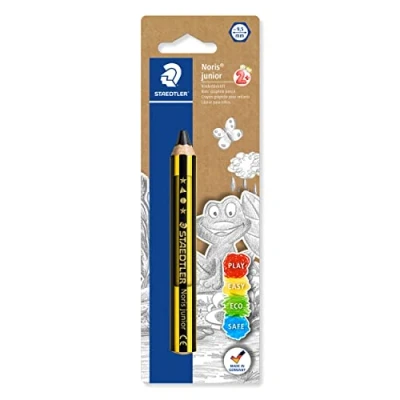 Afbeelding van Staedtler Noris Junior, potlood met grote module, speciaal voor kinderen, kartonnen etui 1 2B, 141 2B BK
