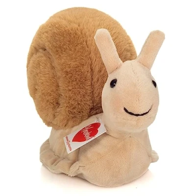 Afbeelding van Hermann Teddy Knuffeldier Slak premium kwaliteit knuffels bruin 20 cm