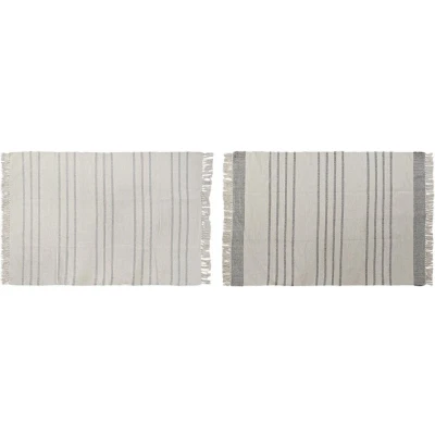 Afbeelding van Tapijt DKD Home Decor 120 x 180 0,75 cm Grijs Polyester Wit Franjes Boho (2 Stuks)
