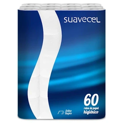 Afbeelding van Super zacht toiletpapier, 2 laags, 60 rollen