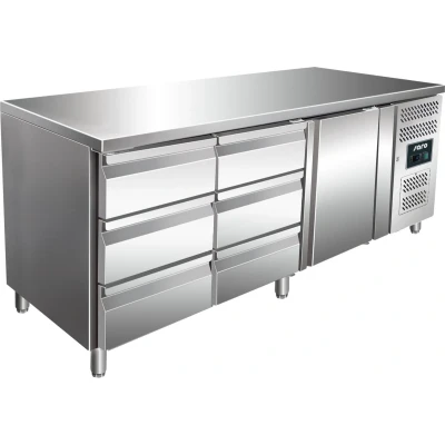 Afbeelding van Geforceerde koelwerkbank Kylja 3150 TN 1 deurs en 6 lades (H)89/95x(B)179,5x(D)70