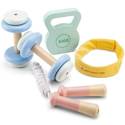 Afbeelding van New Classic Toys Houten Speelgoed Fitness Set 5 onderdelen