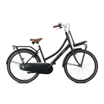 Afbeelding van Popal Daily Dutch Basic+ 26 Inch 2024 Meisjes Kinderfiets Matt Black + 20.00 Inruilkorting
