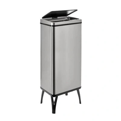Afbeelding van Well Home Meubels en decoratie. Intelligente vuilnisemmer met automatische opening handmatig contact. 60 liter, 35,5 x 26 95,5 cm, kleur grijs