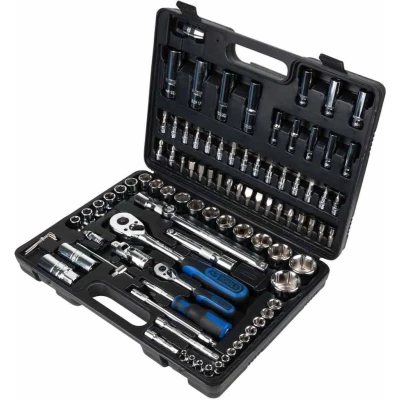 Afbeelding van KS Tools CHROMEplus Ratelsleutel . doppen en bit set 96 dlg 918.0796