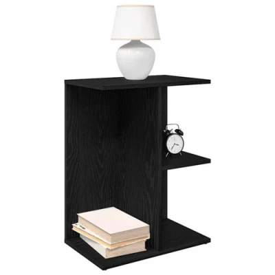 Image de vidaXL Table de chevet chêne noir 46,5x29x61 cm bois d’ingénierie858652