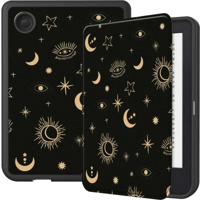 Afbeelding van Hoesje geschikt voor Kobo Clara 2E E reader iMoshion Design Slim Soft Case Bookcase Ook Tolino Shine 4 Stars Sky