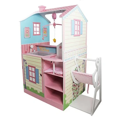 Afbeelding van Teamson Kids 2 in 1 Veranderen Station en Poppenhuis Voor Babypoppen Accessoires Poppen Kinderspeelgoed