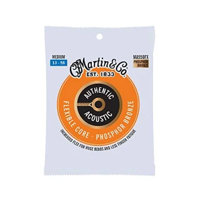 Afbeelding van Martin MA550FX Flexible Core Akoestische Gitaarsnaren Phosphor Bronze, Medium (13 56)