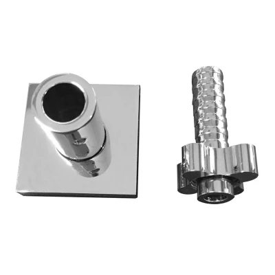 Afbeelding van Wiesbaden Rombo muurplaat met pin voor thermostatische regendoucheset opbouw chroom