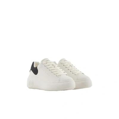 Afbeelding van Armani Exchange LACE UP Sneakers laag, Dames, Maat: 35, Off white/black Polyester
