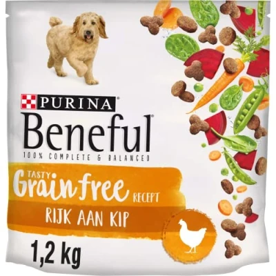 Afbeelding van Beneful Graanvrij Hondenvoer Kip Groenten 1,2 kg