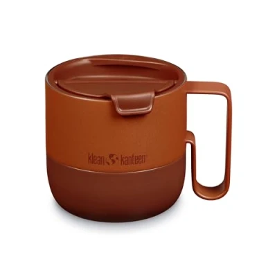 Afbeelding van Klean Kanteen Geisoleerde Mok met Flip deksel, 399ml/14oz Koffiebeker to go handvat RVS gecoat Atumn Glaze