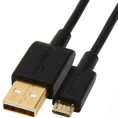 Afbeelding van Amazon Basics 7T9MV4 USB 2.0 mannelijk naar Micro B aansluitkabel, 1,8 m, zwart